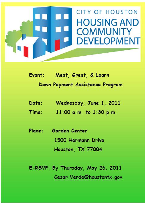 Attend City of Houston’s Down Payment Assistance Program Class