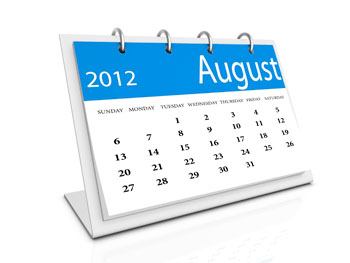 August 2012 Commercial Events Calendar