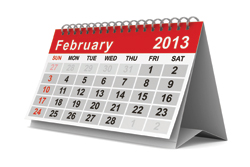 February 2013 Commercial Events Calendar