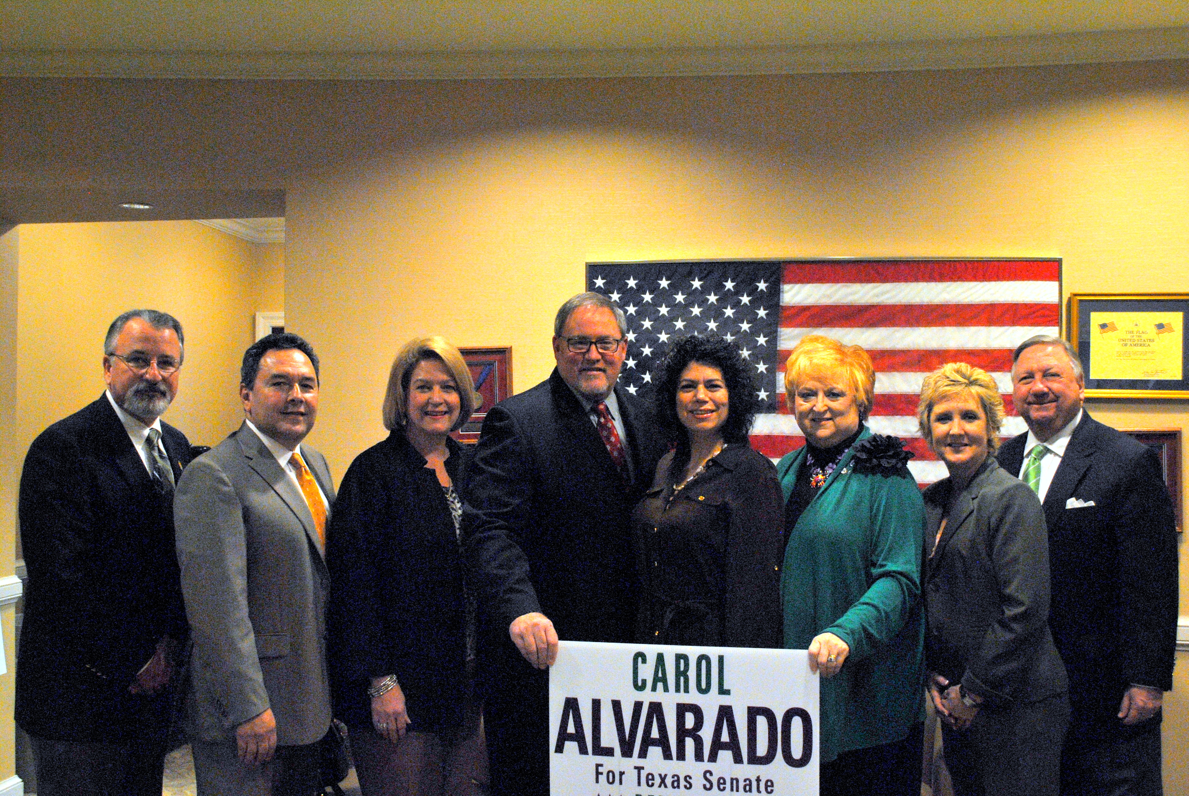 HAR Recommended Candidate Carol Alvarado with Bob Hale and HAR's Executive Committee