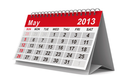 May 2013 Commercial Events Calendar