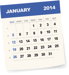 January 2014 Commercial Events Calendar