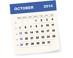 October 2014 Commercial Events Calendar
