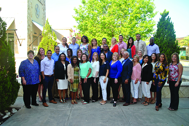 From Left to Right: Peggy Caldwell, Patricia Beaulier, Keeyan Sabzghabaian, Luis Lugo, Amanda Fields, Richelle Henderson, Iva Jarmon, Elise Repa, Heidi Wehring, Jami Bertrand, Theresa Wagaman, Laura Jenson, Landi Spearman, Evette Atlas, Nadia Jubran, Thomas Mouton, Gina Tran, Tamera Phallan, Tara Waggoner, Kalyn Mitchell, Fabian Trujillo, Carla Church, Deena Everest, Pius Dawson, Robbie Nelson, Rita Chanchlani, Sibel Caliskanlar, Morad Fiki, Larry Brooks, Michelle Posey, Joanie Caskey