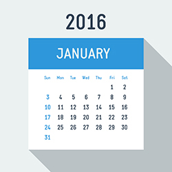 January 2016 Commercial Events Calendar