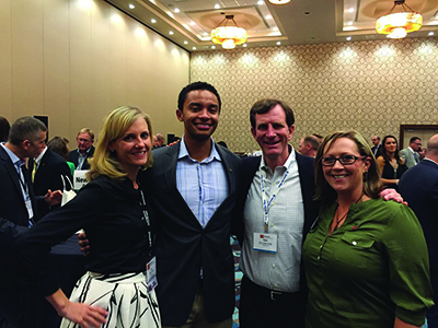 Grandbridge Real Estate Capital employees from around the nation gathered at the recent CCIM’s Thrive Conference in Austin. From L-R:  Kate Sullinger, Kansas City;  Hans Harris, Washington, D.C.; Rob Vaughn, Charlotte; and D’Etta Casto-DeLeon, former chapter president of the Houston/Gulf Coast chapter.