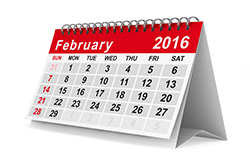 February 2016 Commercial Events Calendar