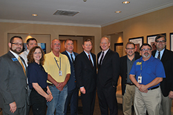 GAAG Co-Chairs Ray Wade and Ed Wolff pictured here with representatives from the Federal Emergency Management Agency, U.S. Small Business Administration, Harris County Engineer John Blount, Harris County Flood Control District Executive Director Mike Talbott and City of Houston Director of Government Relations Bill Kelly.