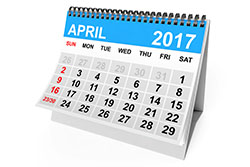 April 2017 Commercial Events Calendar