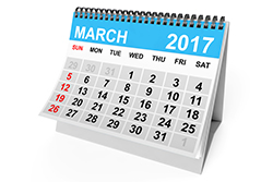 March 2017 Commercial Events Calendar