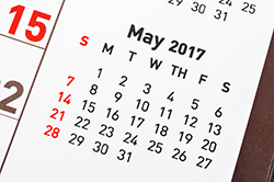 May 2017 Commercial Events Calendar