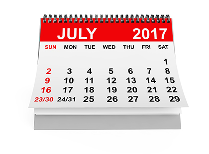 July 2017 Commercial Events Calendar