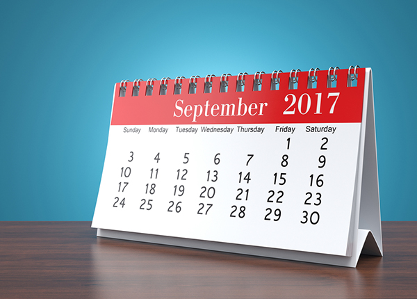 September 2017 Commercial Events Calendar