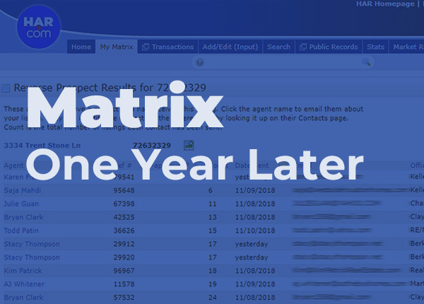 Matrix One Year Later