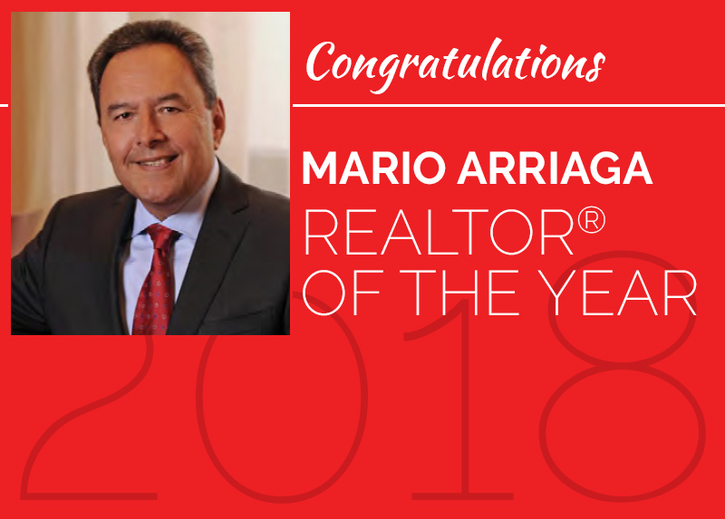 Congratulations REALTOR®  of the Year: Mario Arriaga