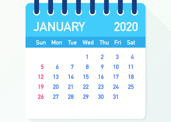 January 2020 Commercial Events Calendar