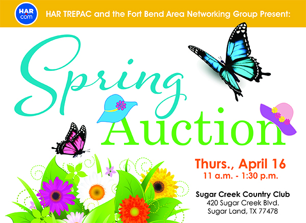 Join us at the Fort Bend Networking Luncheon for a TREPAC Auction!
