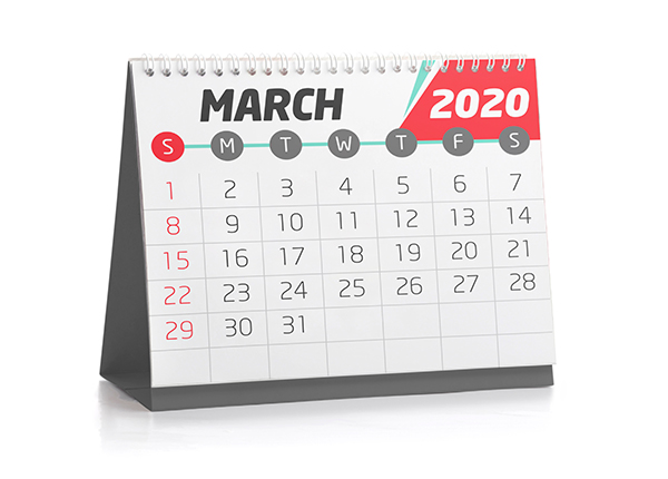 March 2020 Commercial Events Calendar