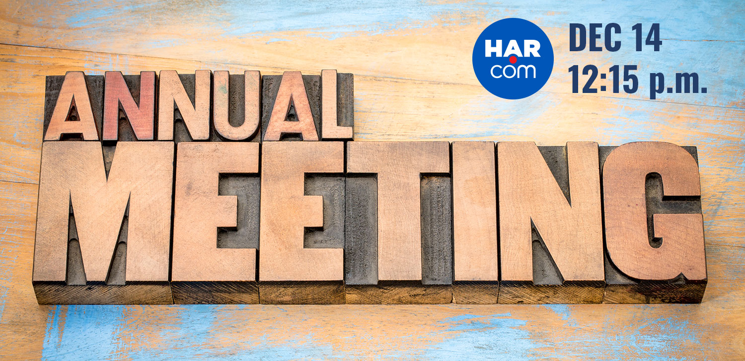 2020 HAR Annual Meeting Notice of Proposed Bylaws Changes
