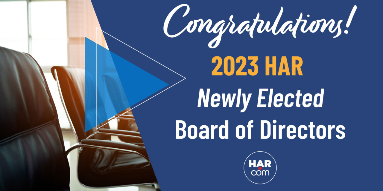 Congratulations to the Newly Elected 2023 Board of Directors