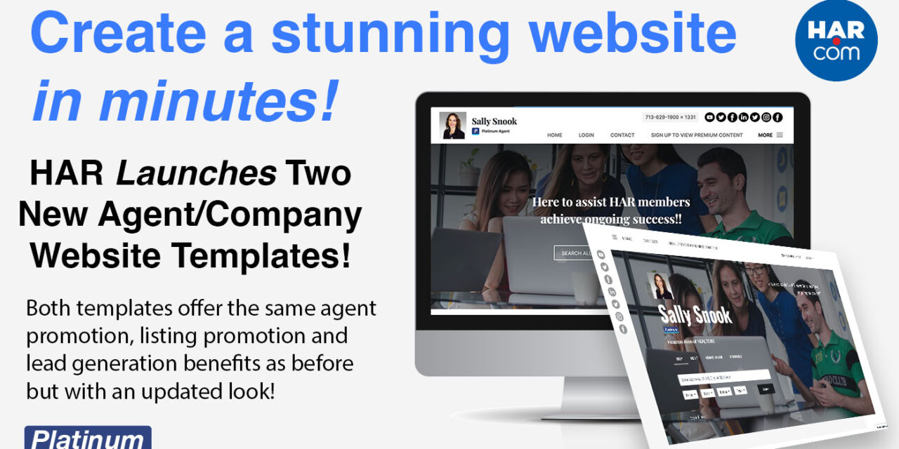 HAR Launches Two New Agent/Company Website Templates for Platinum Subscribers