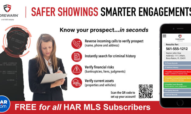 Free FOREWARN Account for HAR MLS Subscribers