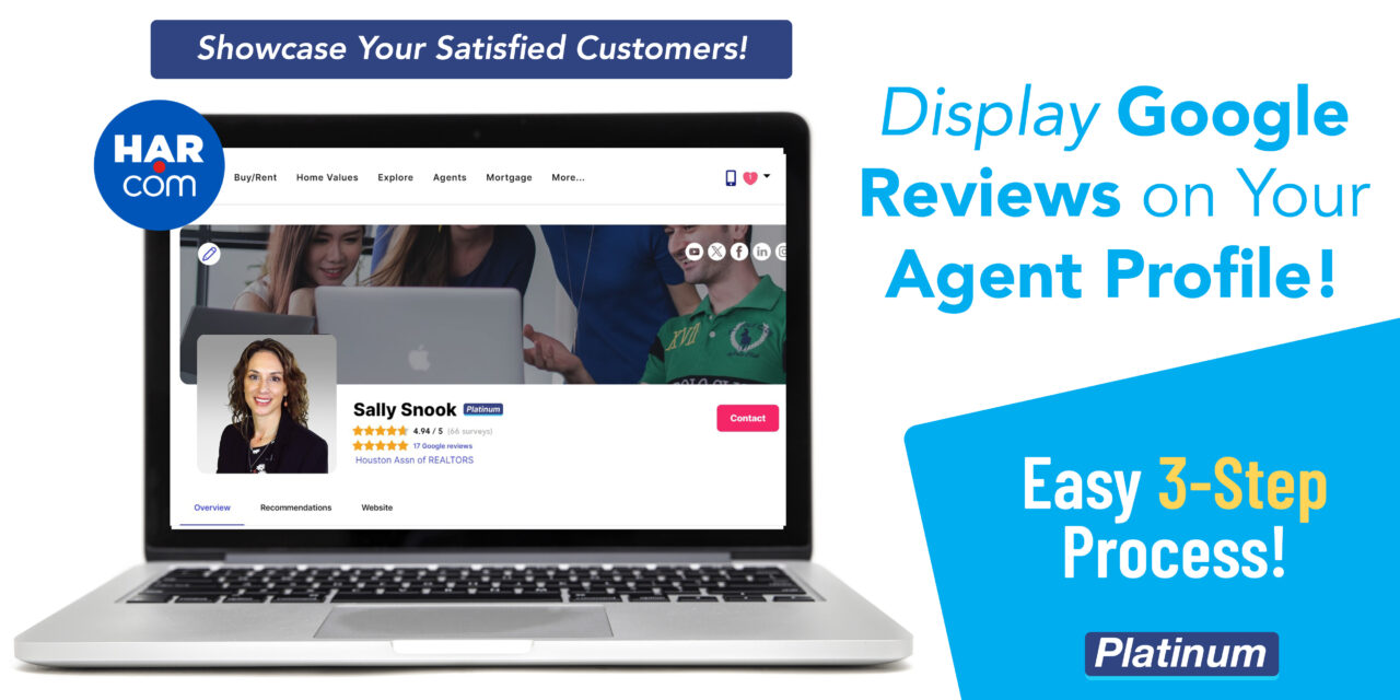 Boost Credibility with Google Reviews on your Agent Profile!