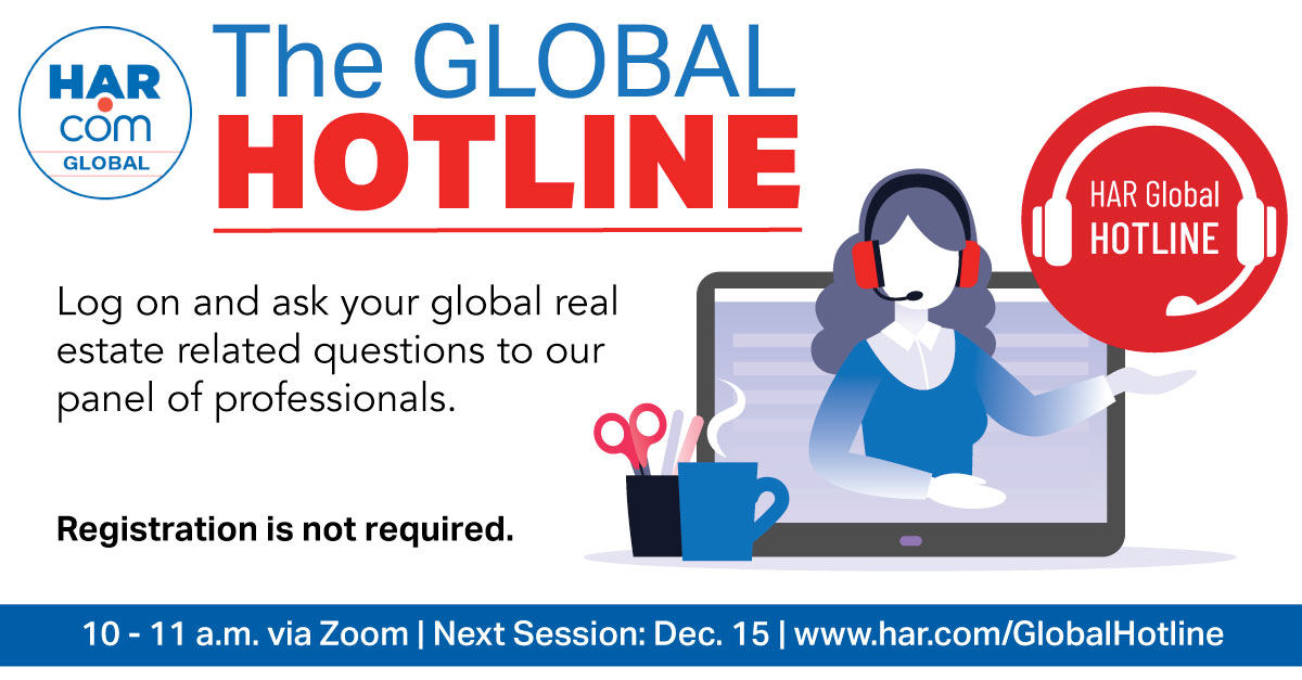 HAR Global Hotline: Next Session is December 15